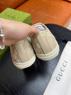 Beige Canvas Monogram Low-Top - Men's