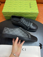 Beige Canvas Monogram Low-Top - Men's