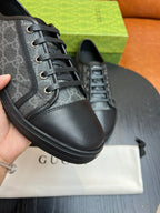 Beige Canvas Monogram Low-Top - Men's