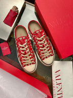 Roter Canvas-Monogramm-Rückenfrei – Herren