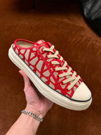 Roter Canvas-Monogramm-Rückenfrei – Herren