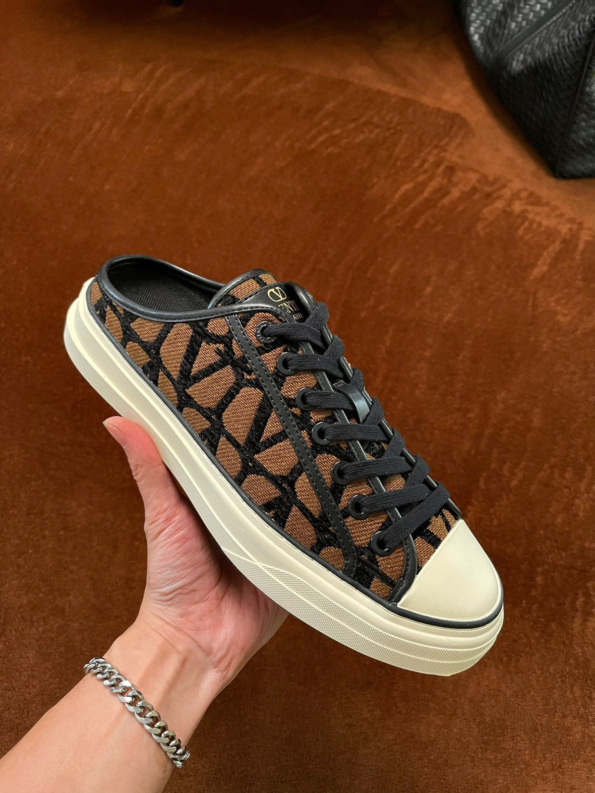 Roter Canvas-Monogramm-Rückenfrei – Herren