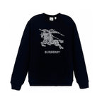 Schwarzes besticktes Rundhalsshirt aus Baumwolle – Herren
