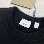 Schwarzes besticktes Rundhalsshirt aus Baumwolle – Herren