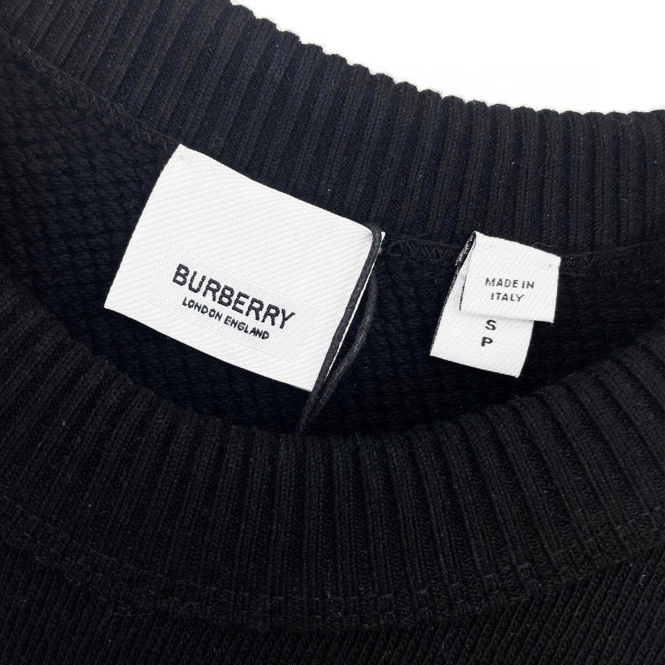 Schwarzes besticktes Rundhalsshirt aus Baumwolle – Herren
