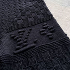 Black Knit Textured Long-Sleeve - Men's