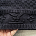 Black Knit Textured Long-Sleeve - Men's
