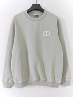 Blue Cotton Logo Crewneck - Men's