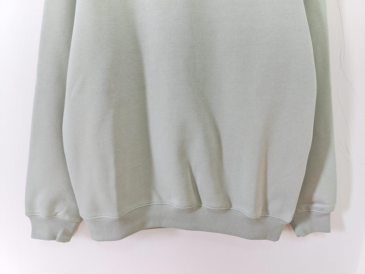 Blue Cotton Logo Crewneck - Men's