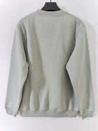 Blue Cotton Logo Crewneck - Men's