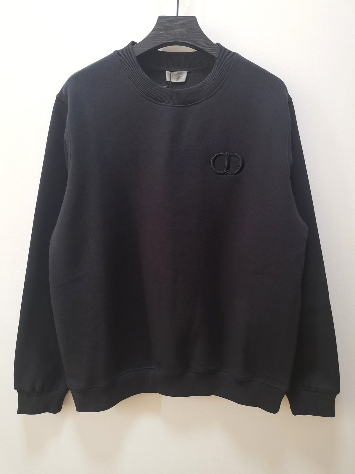 Blue Cotton Logo Crewneck - Men's