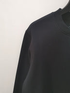 Blue Cotton Logo Crewneck - Men's