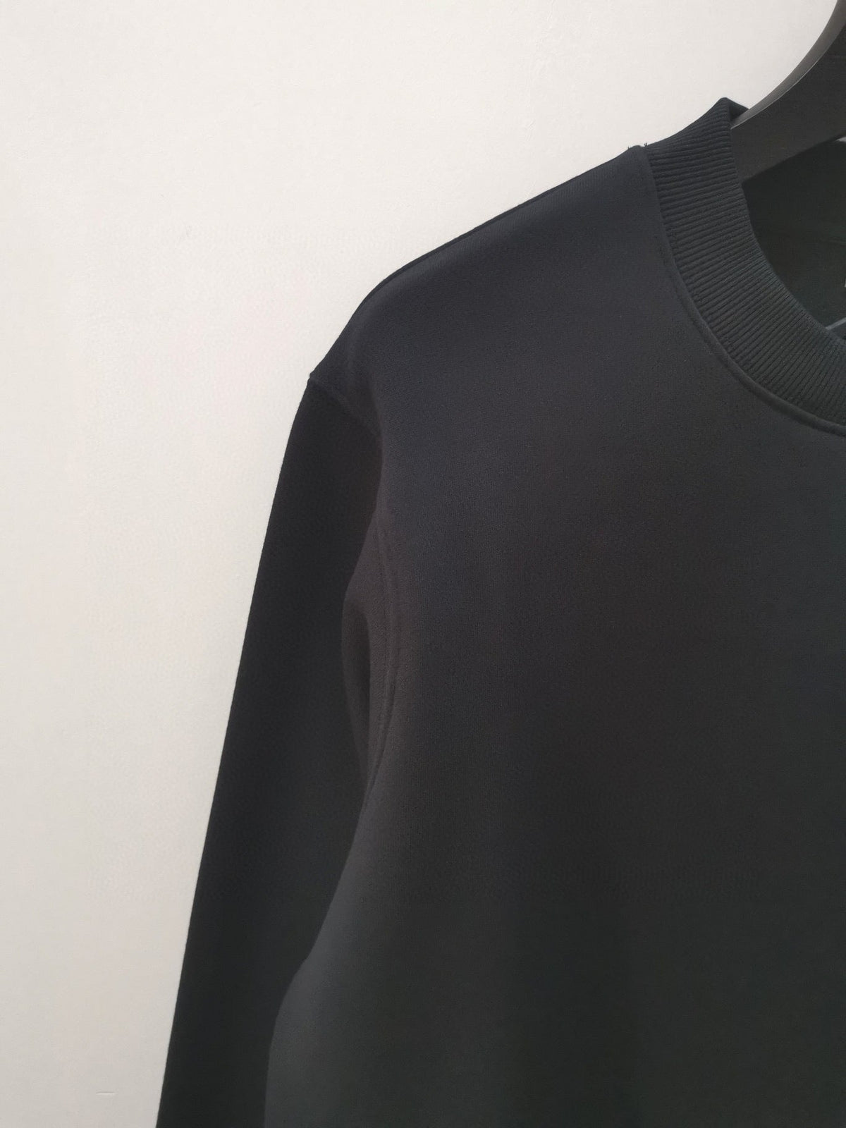 Blue Cotton Logo Crewneck - Men's