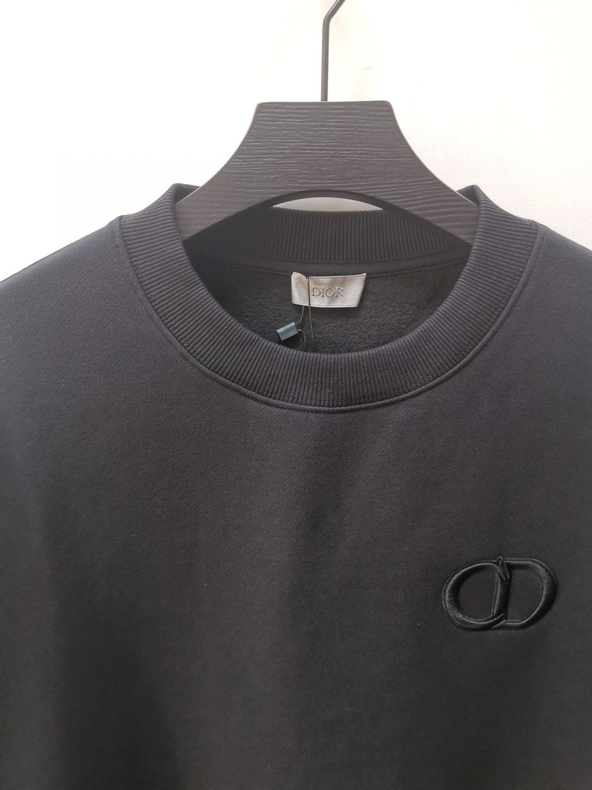 Blue Cotton Logo Crewneck - Men's