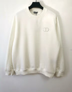 Blue Cotton Logo Crewneck - Men's