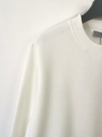 Blue Cotton Logo Crewneck - Men's