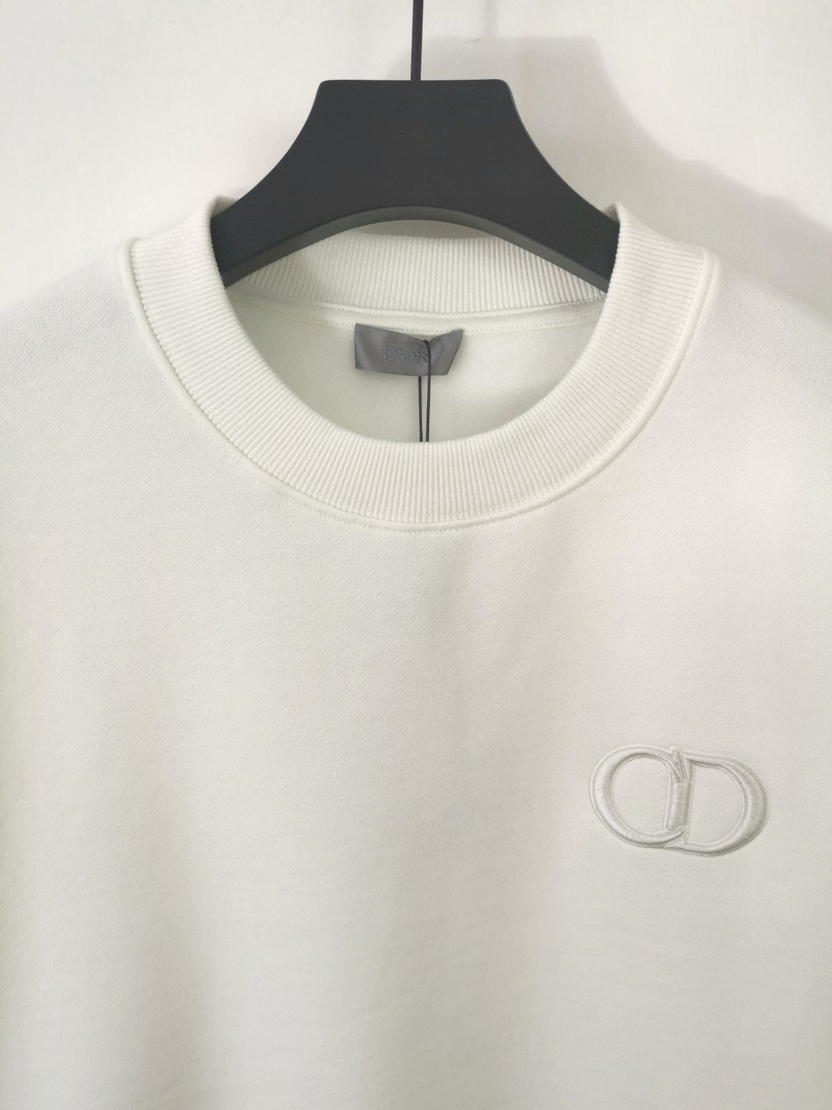 Blue Cotton Logo Crewneck - Men's