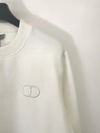 Blue Cotton Logo Crewneck - Men's