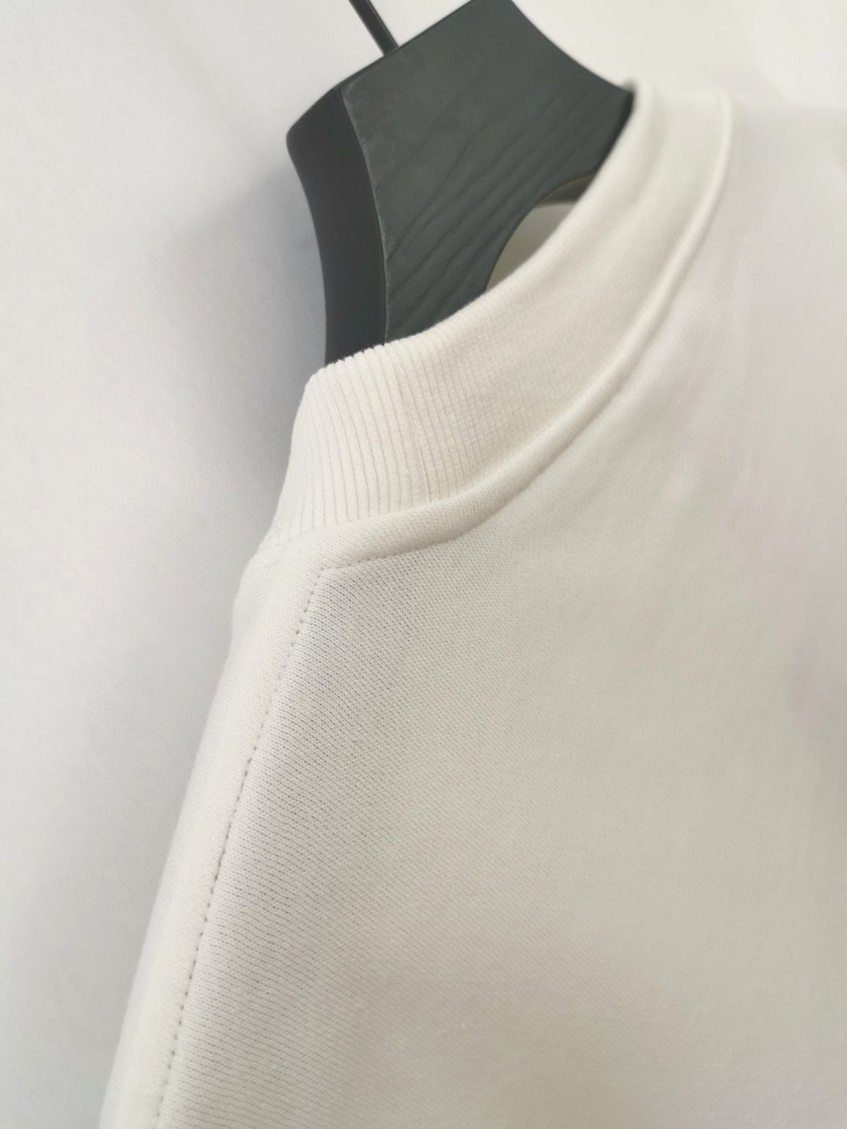 Blue Cotton Logo Crewneck - Men's