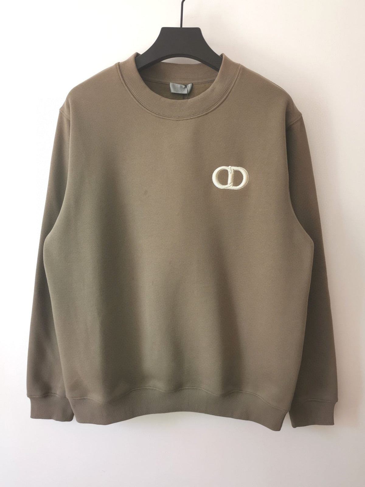 Blue Cotton Logo Crewneck - Men's