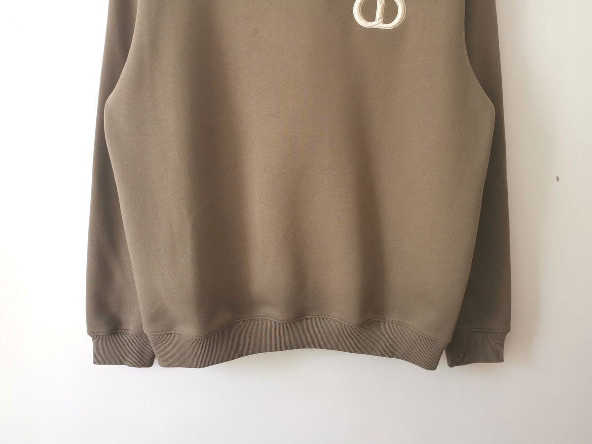 Blue Cotton Logo Crewneck - Men's
