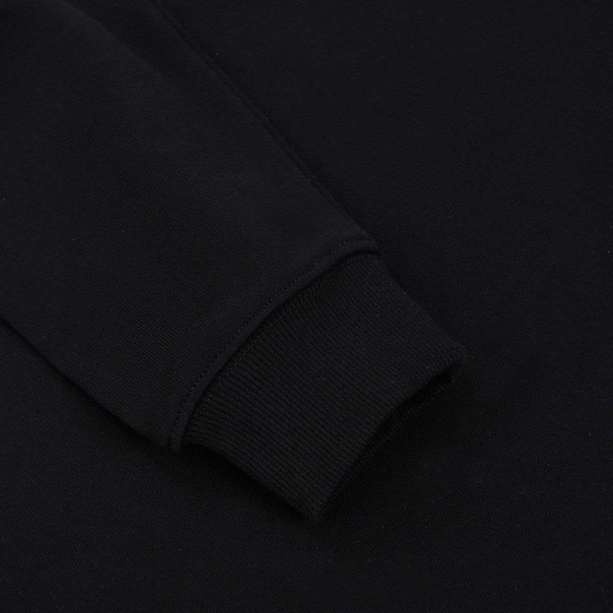 Schwarzes Baumwoll-Rundhals-Sweatshirt mit Dreieckslogo – Herren