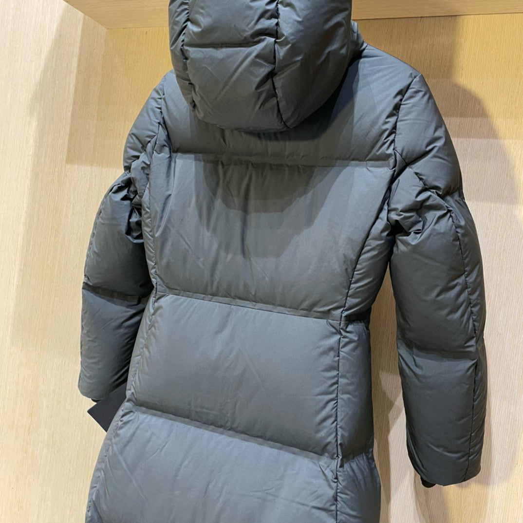 Daunenjacke in Weiß und Grau – Damen