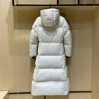 Daunenjacke in Weiß und Grau – Damen
