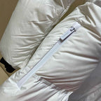Daunenjacke in Weiß und Grau – Damen
