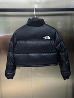 Schwarz-weiße Pufferjacke – Herren