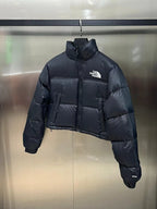Schwarz-weiße Pufferjacke – Herren