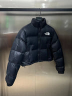 Schwarz-weiße Pufferjacke – Herren