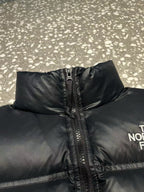 Schwarz-weiße Pufferjacke – Herren