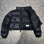 Schwarz-weiße Pufferjacke – Herren