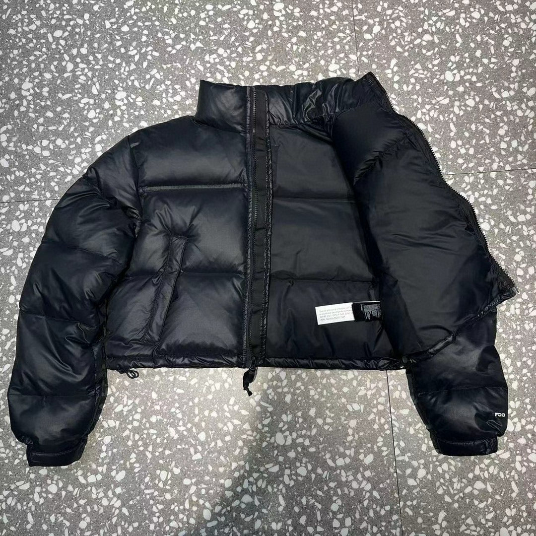 Schwarz-weiße Pufferjacke – Herren