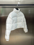 Schwarz-weiße Pufferjacke – Herren