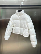 Schwarz-weiße Pufferjacke – Herren