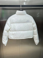 Schwarz-weiße Pufferjacke – Herren