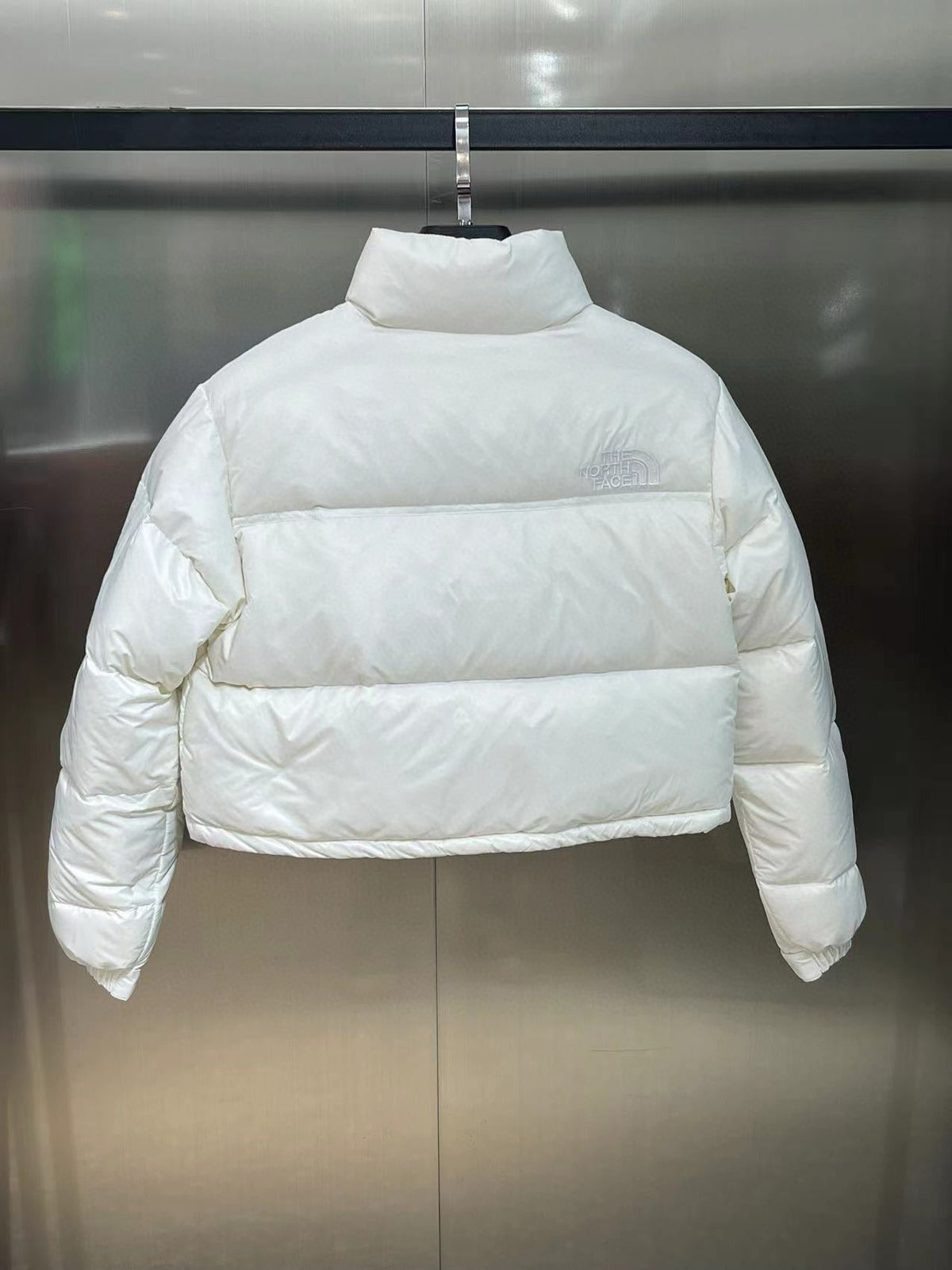 Schwarz-weiße Pufferjacke – Herren