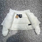 Schwarz-weiße Pufferjacke – Herren