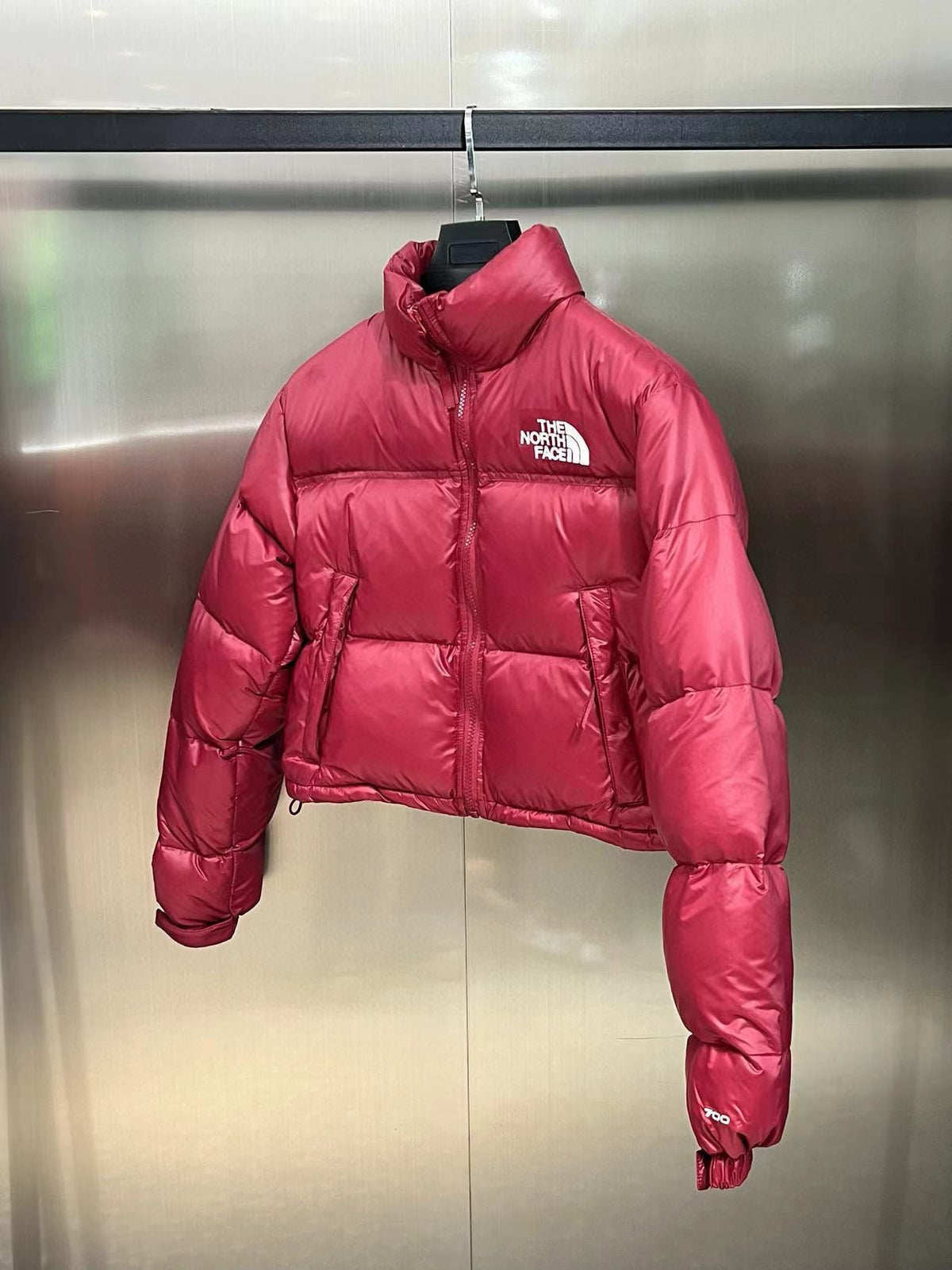 Schwarz-weiße Pufferjacke – Herren