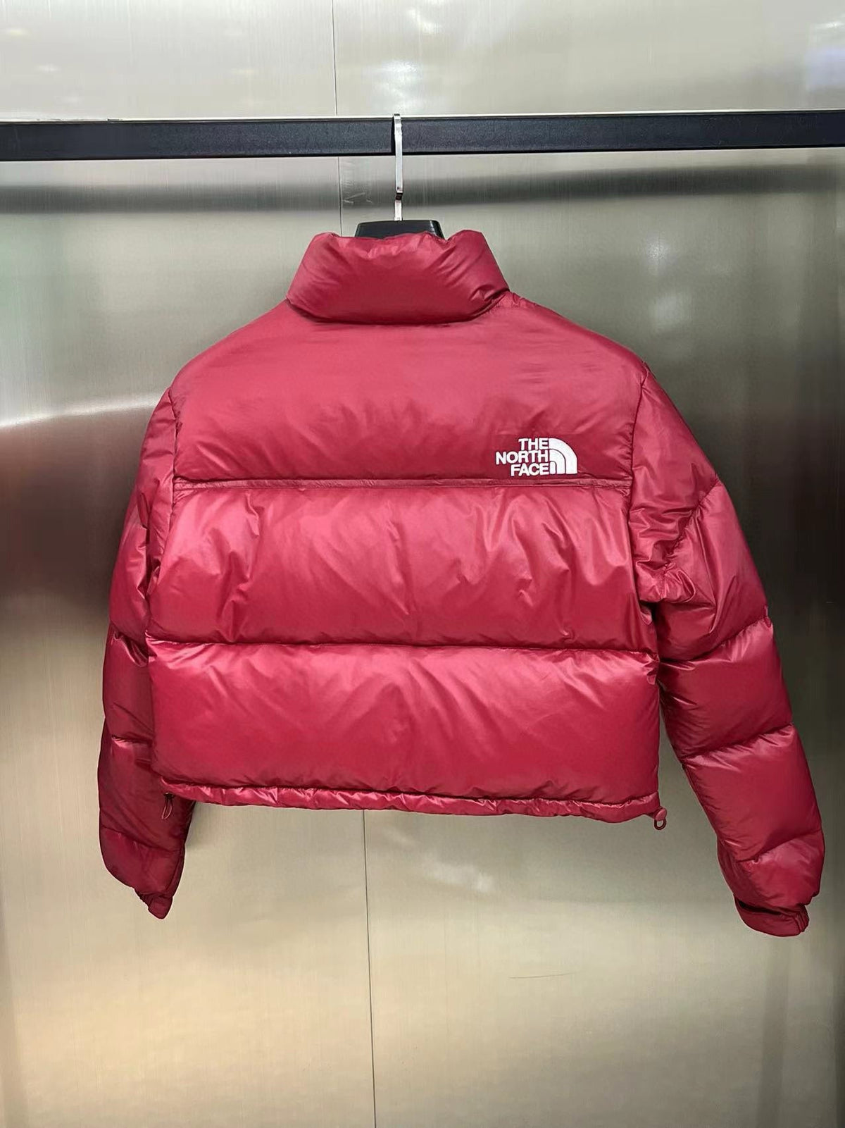 Schwarz-weiße Pufferjacke – Herren
