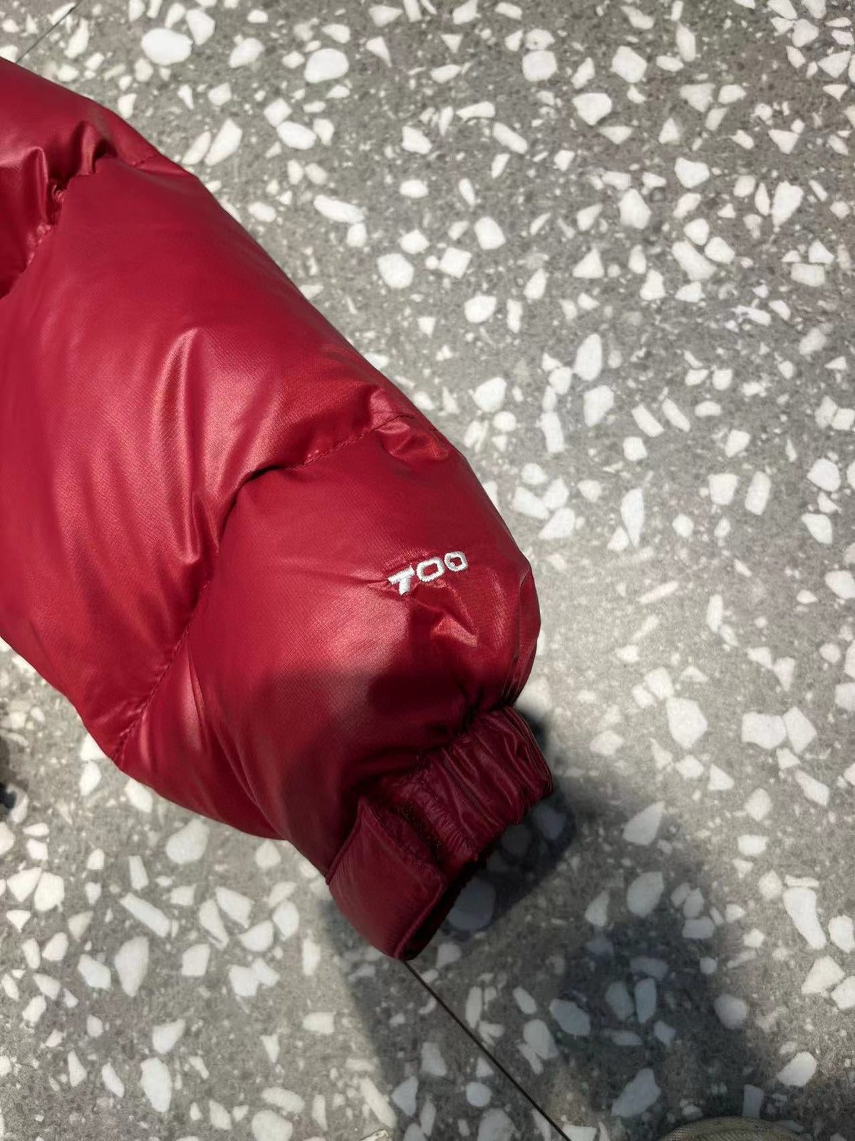 Schwarz-weiße Pufferjacke – Herren