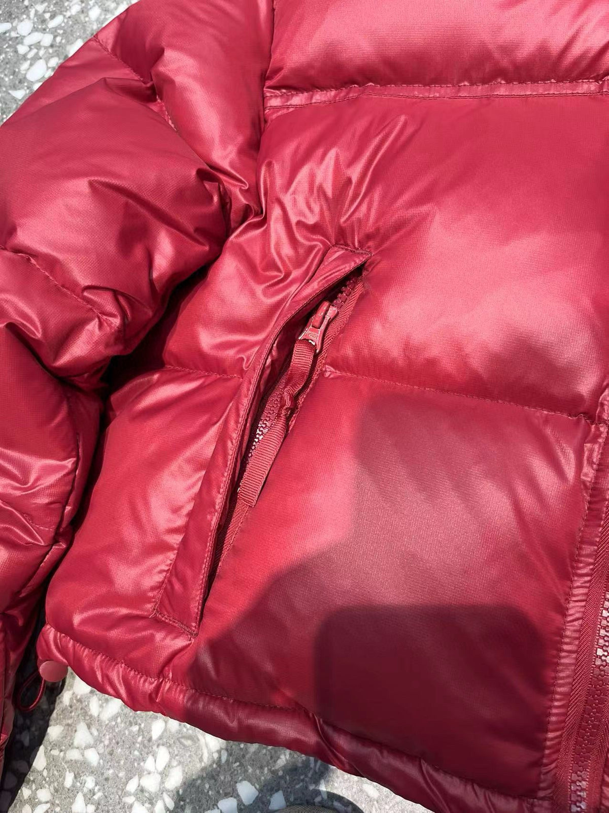 Schwarz-weiße Pufferjacke – Herren
