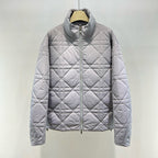 Grey and Silver Puffer Jacket - Men's