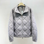Grey and Silver Puffer Jacket - Men's