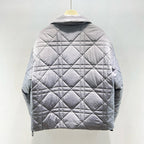 Grey and Silver Puffer Jacket - Men's