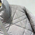 Grey and Silver Puffer Jacket - Men's