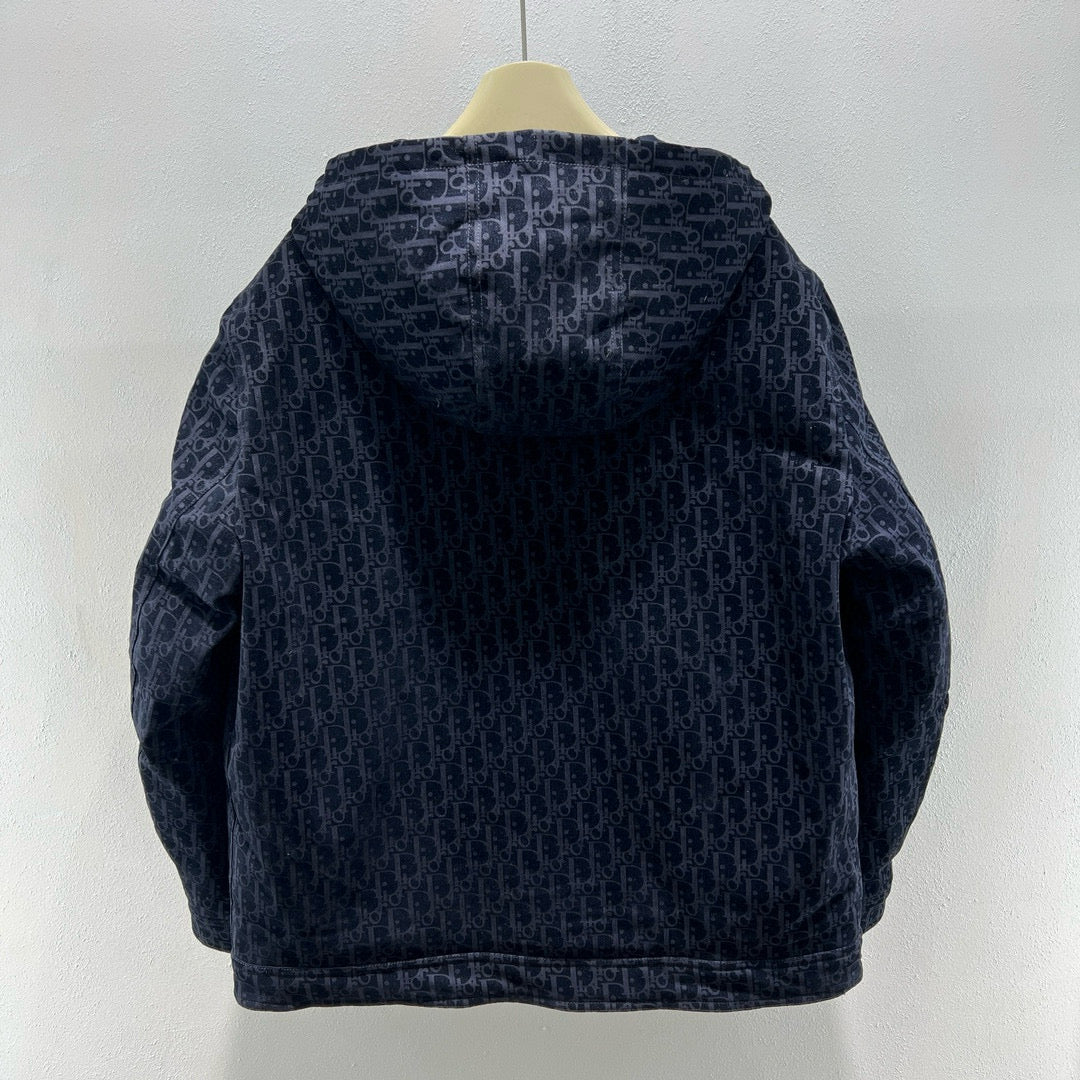 Dark Blue Puffer Jacket - Men's