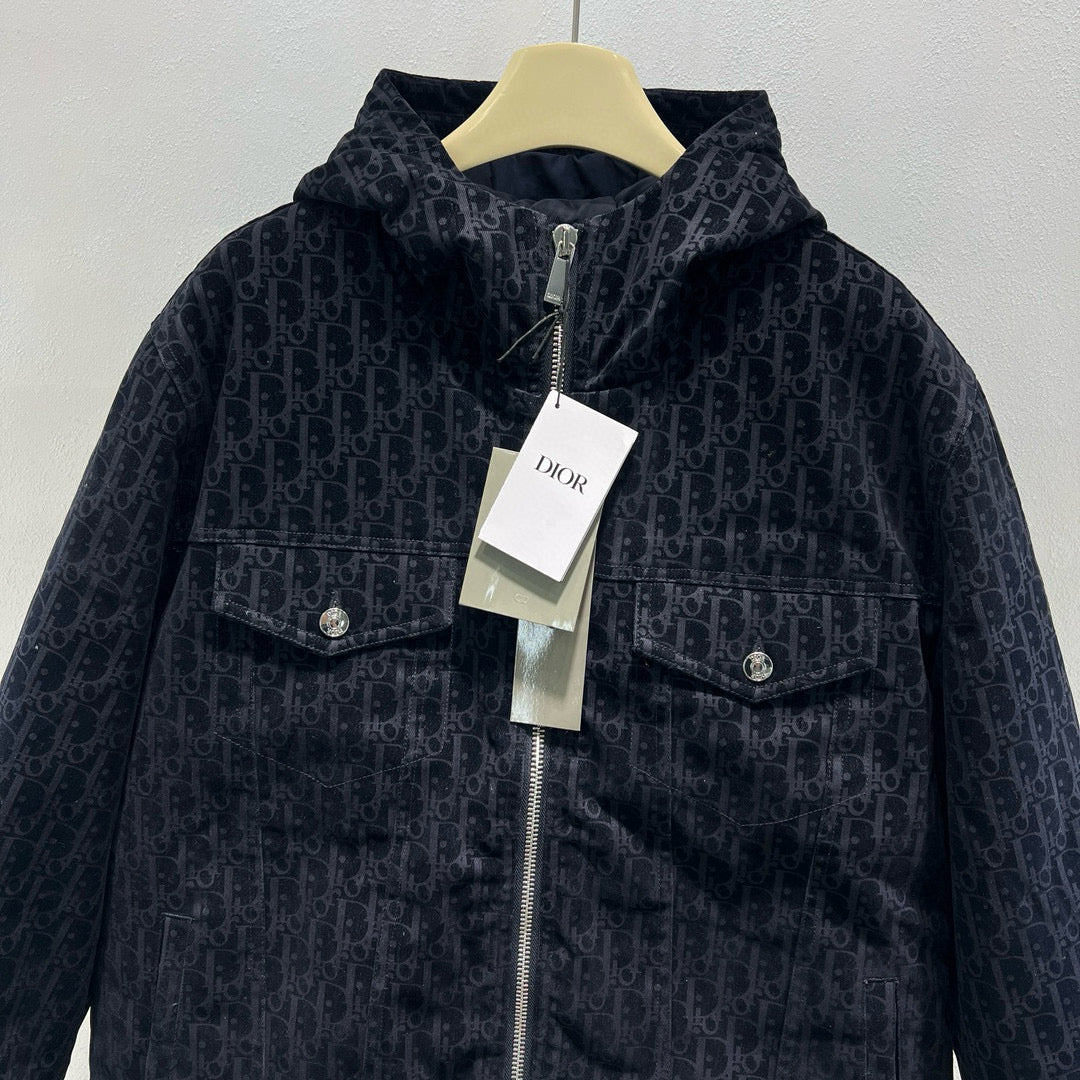 Dark Blue Puffer Jacket - Men's